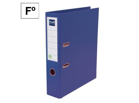 Archivador Plus Office Folio Lomo 75 mm Azul