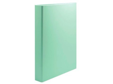 Carpeta Plus Office Folio Cartón Forrado PP 4 Anillas 25 mm Lomo 35 mm Verde Pastel