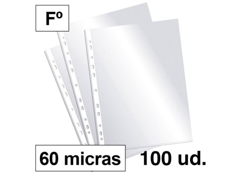 Fundas Multitaladro Office Everyday Folio 60 Micras Piel de Naranja 100Ud