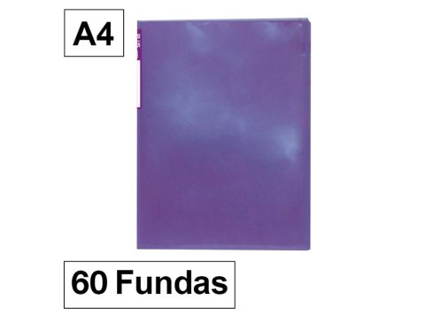Carpeta Plus Office 6060 A4 Plástico 60 Fundas Violeta
