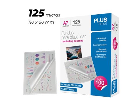 Funda Plastificar Plus Office A7 125 Micras