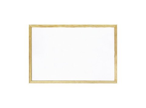 Pizarra Plus Office Melamina Blanca Marco Madera 900 x 600 mm
