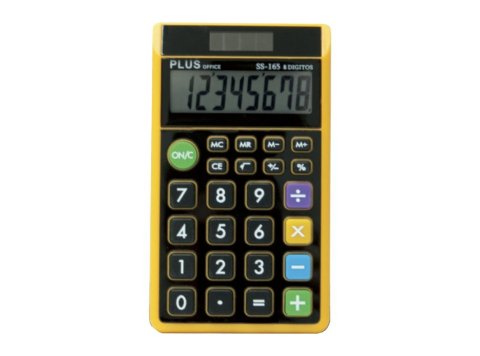 Calculadora Plus Office SS 165 Negro/Naranja