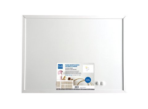 Pizarra Plus Office Magnética Blanca 600 x 450 mm Marco Madera