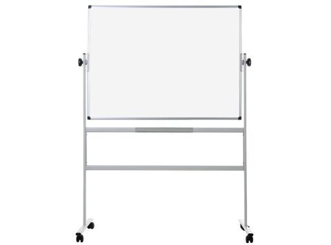Pizarra Bi-Office Acero Vitrificado Volteable Magnética con Ruedas 1200 x 900 mm