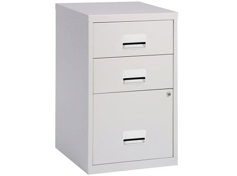Cajonera Sin Ruedas Pierre Henry Combi 2 Cajones + 1 Carpetero Gris
