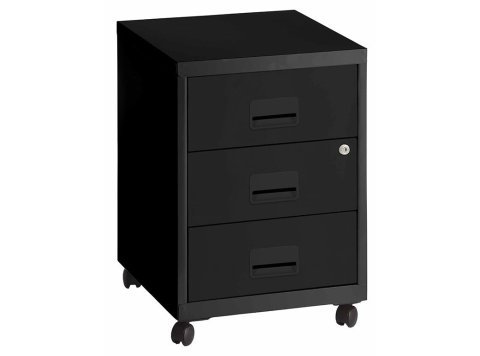Cajonera Ruedas Pierre Henry Combi 3 Cajones Negro