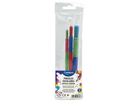 Pincel Témpera Campus College 3 ud. Colores Surtidos