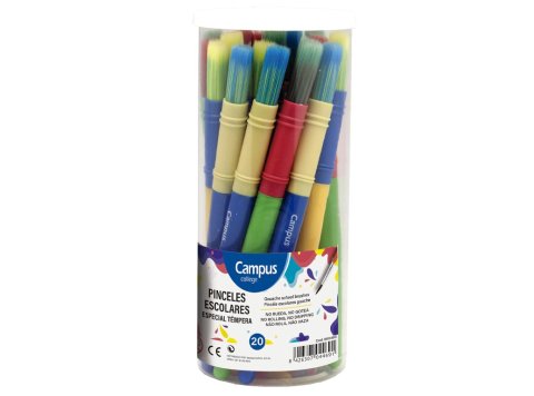 Pincel Témpera Campus College 20 ud. Colores Surtidos