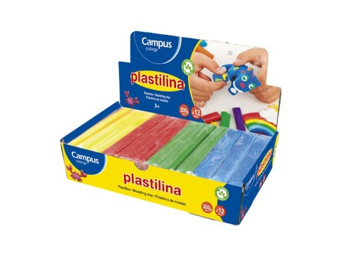 Plastilina Campus College 200g Colores Surtidos 12 ud.