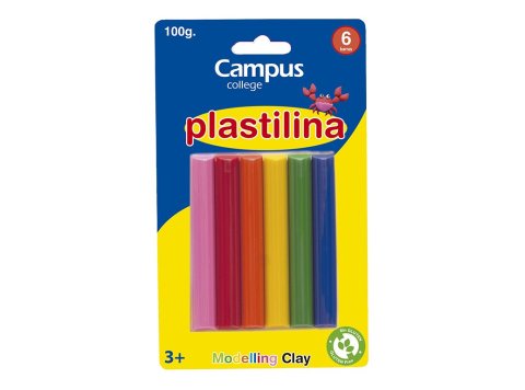 Plastilina Campus College 100g 6 Colores