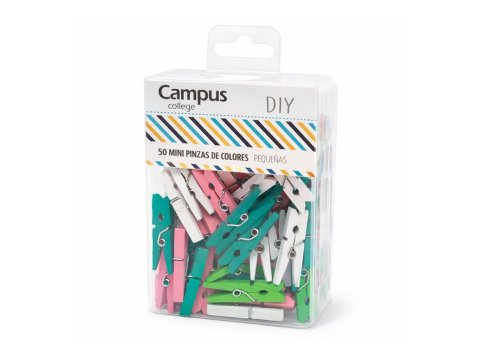 Pinza Madera Campus College Colores Surtidos 50 ud.