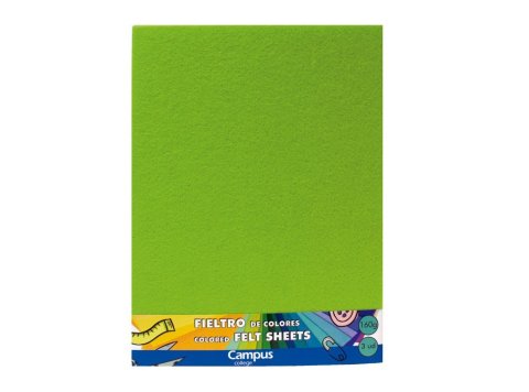 Fieltro Campus College Espesor 1mm 230 x 305 mm Verde Claro 3 ud.