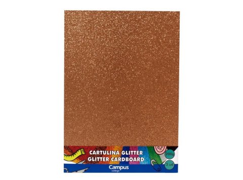 Cartulina Glitter Campus College A4 200g Bronce 3 ud.