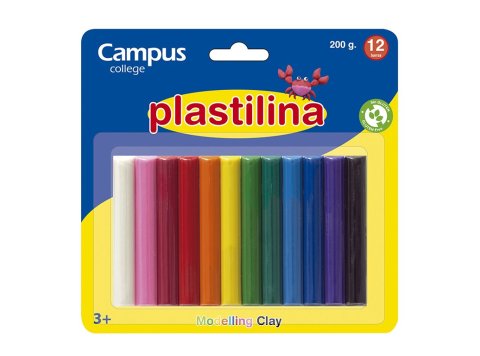 Plastilina Campus College 200g 12 Colores