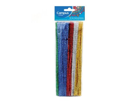 Set Manualidades Campus College Chenillas Colores Glitter