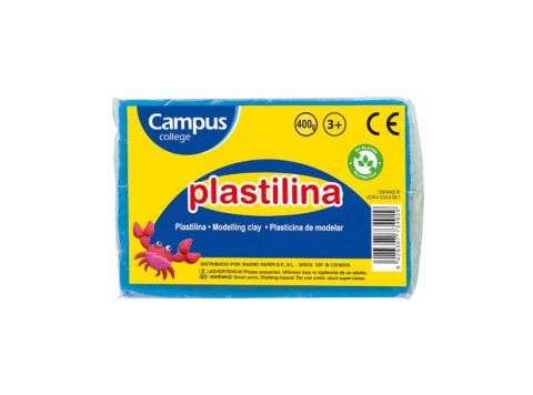 Plastilina Campus College 400g Azul Claro
