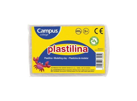 Plastilina Campus College 400g Blanco
