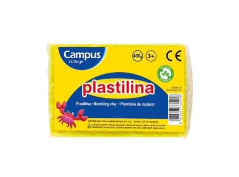 Plastilina Campus College 400g Amarillo