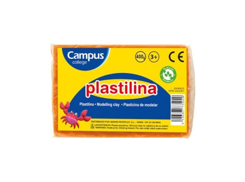 Plastilina Campus College 400g Naranja