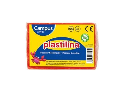 Plastilina Campus College 400g Rojo