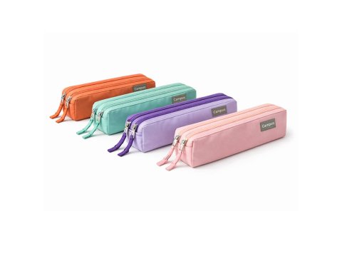 Portatodo Campus College Waterproof Cuadrado 2 Cremalleras 4 Colores