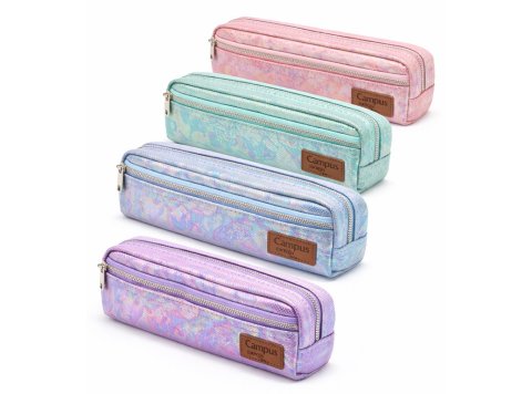 Portatodo Campus College Brillo Soft 2 Cremalleras 4 Colores