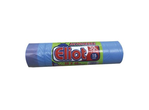 Bolsas Basura Azul Autocierre 25 L 15 ud.