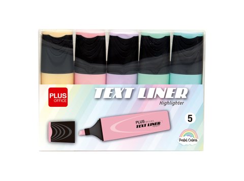 Marcador Fluorescente Plus Office TextLiner 3.2 Colores Pastel Blíster 5 ud.