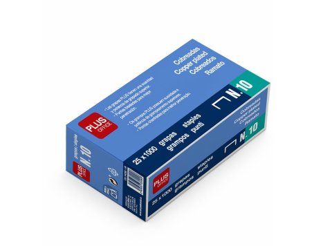 Grapas Plus Office 10 Cobreadas Caja 1000 ud.