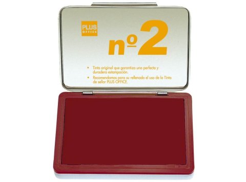 Tampón Manual Sellar Plus Office Nº2 80 x 125 mm Rojo