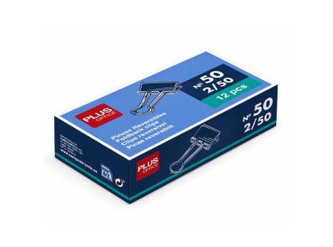 Pinza Sujetapapeles Reversible Plus Office Nº 50 50 x 30 mm 12 ud.