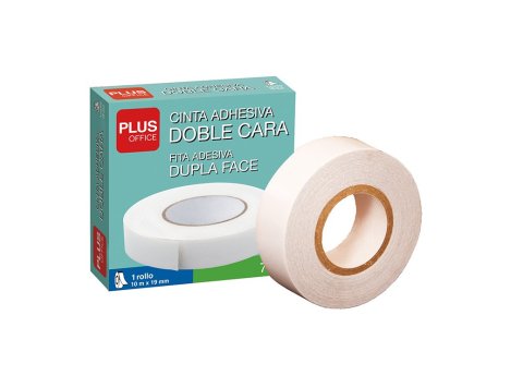 Cinta Adhesiva Doble Cara Plus Office 19 mm x 10 m