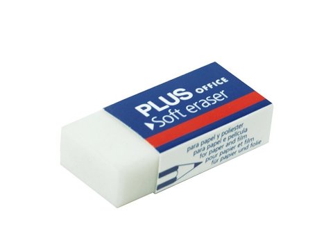 Goma de Borrar Plus Office Soft US30 Blanco