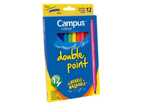 Rotuladores Doble Punta Campus College 12 Colores