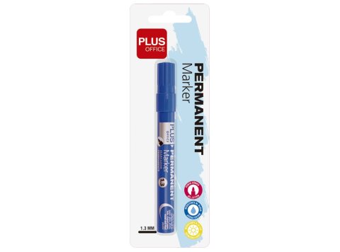 Rotulador Permanente Plus Office Plus Marker 3 Azul Blíster 1 ud.
