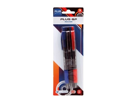 Bolígrafo Tinta Viscosidad Extrema Plus Office Trío GP Colores Surtidos Blíster /3 ud.