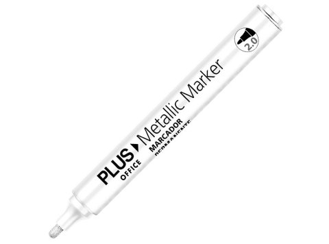 Rotulador Especial Plus Office Metallic Marker 2 mm Blanco