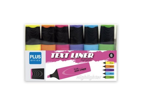 Marcador Fluorescente Plus Office TextLiner 3.2 Neón Surtidos Blíster 6 ud.