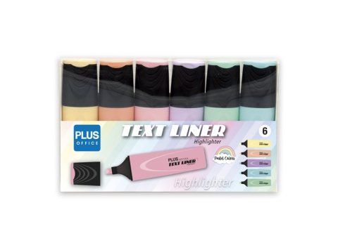 Marcador Fluorescente Plus Office TextLiner 3.2 Pastel Surtidos Blíster 6 ud.