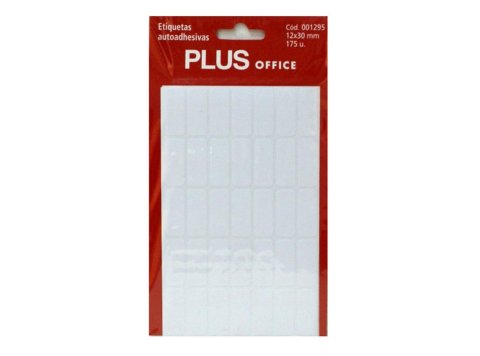 Etiquetas Autoadhesivas Plus Office 12 x 30 mm 175 Etiquetas 5 Hojas