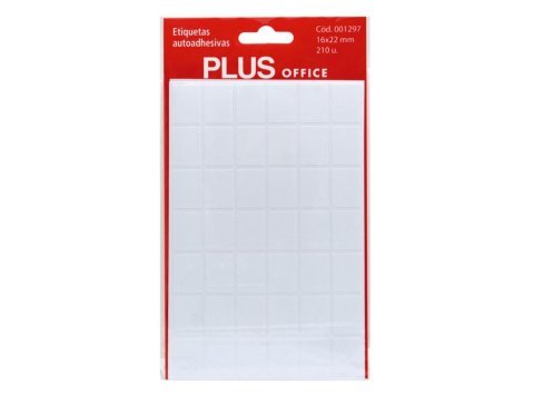 Etiquetas Autoadhesivas Plus Office 16 x 22 mm 210 Etiquetas 5 Hojas