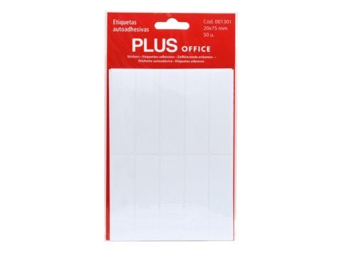 Etiquetas Autoadhesivas Plus Office 20 x 75 mm 50 Etiquetas 5 Hojas
