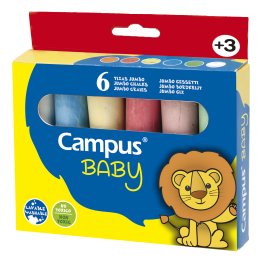 Tizas Campus Baby Jumbo 6 Colores