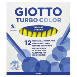 Rotulador Giotto Turbo Color 12 unid amarillo