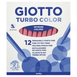 Rotulador Giotto Turbo Color 12 unid rosa
