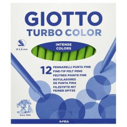 Rotulador Giotto Turbo Color 12 unid verde claro