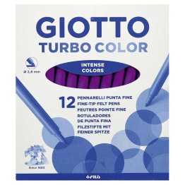 Rotulador Giotto Turbo Color 12 unid violeta