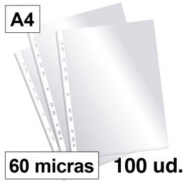 Funda Multitaladro Office Everyday A4 60 Micras Piel Naranja 100Ud