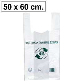 Bolsas Blancas de Plástico Camiseta 500mmx600mm 100ud.